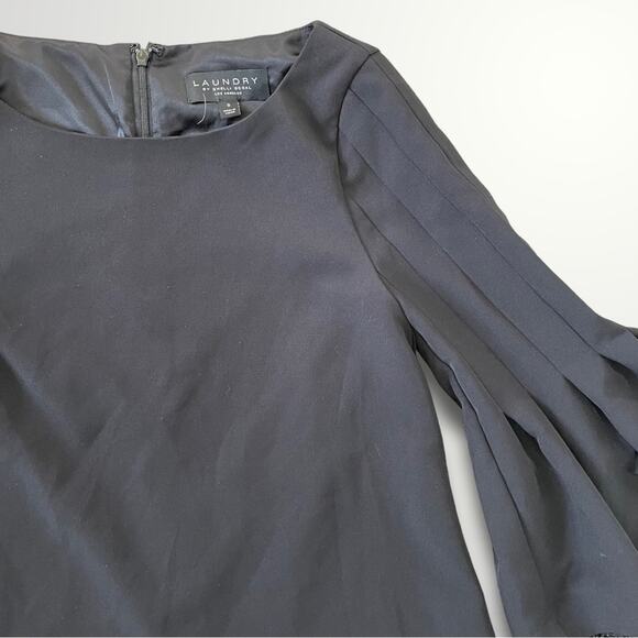 LAUNDRY BY SHELLI SEGAL BELL SLEEVE MINI DRESS BLACK - 0 - Picture 5 of 7